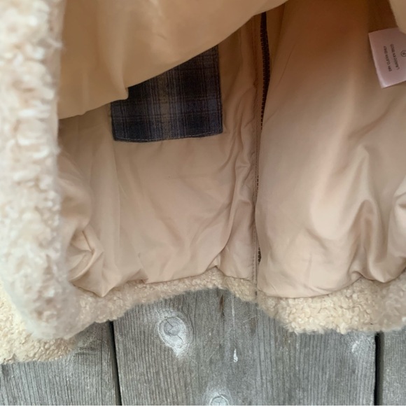 PENDLETON Jacket Women’s Size Small Beige Wool Sherpa Teddy 90's Fuzzy Full Zip - Picture 11 of 16
